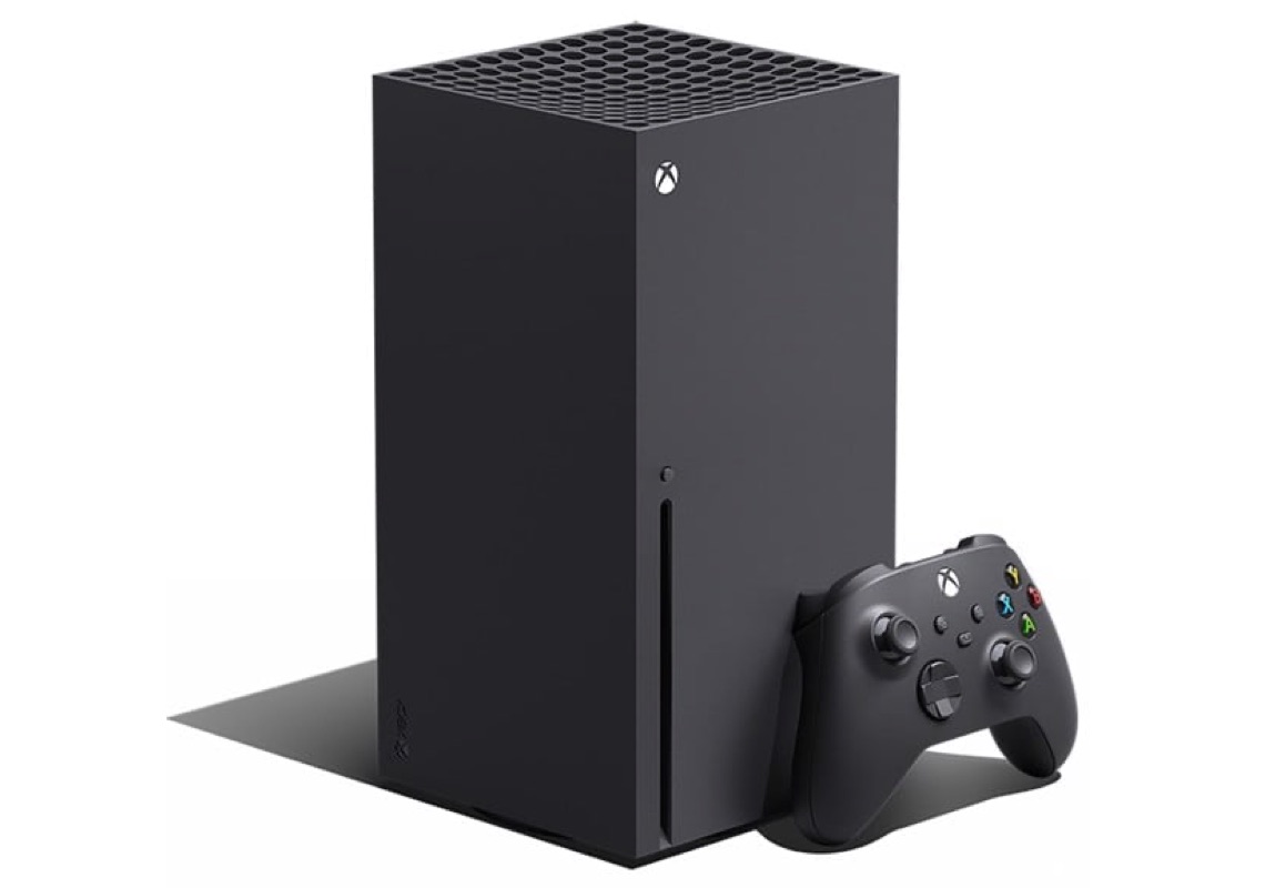 Black XBox Series X console with controller